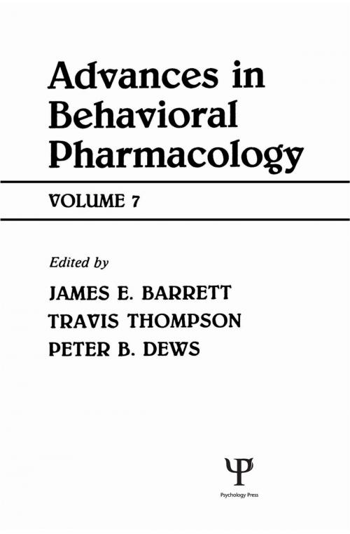 Cover of the book Advances in Behavioral Pharmacology by , Taylor and Francis