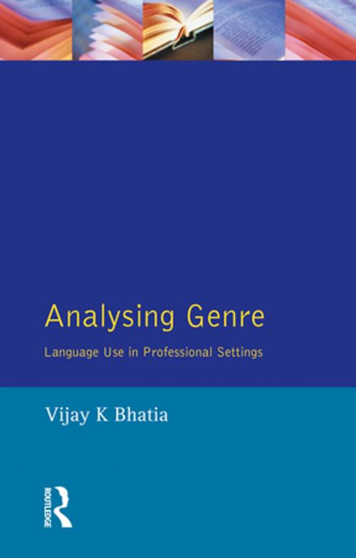 Cover of the book Analysing Genre by V. K. Bhatia, Taylor and Francis