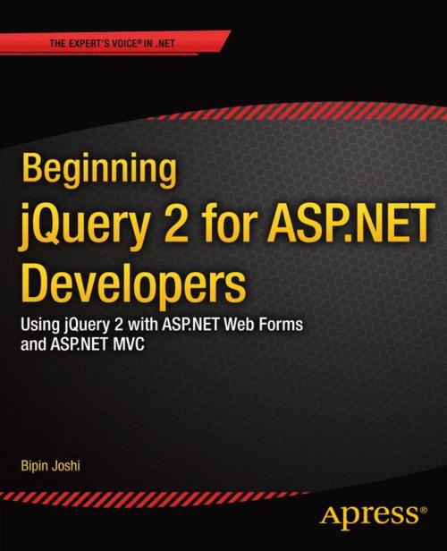 Cover of the book Beginning jQuery 2 for ASP.NET Developers by Bipin Joshi, Apress