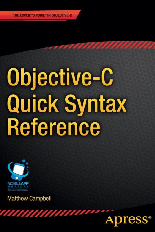 Cover of the book Objective-C Quick Syntax Reference by Matthew  Campbell, Apress