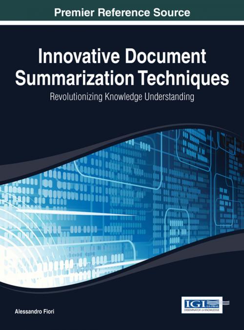 Cover of the book Innovative Document Summarization Techniques by , IGI Global