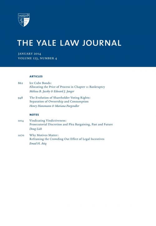 Cover of the book Yale Law Journal: Volume 123, Number 4 - January 2014 by Yale Law Journal, Quid Pro, LLC