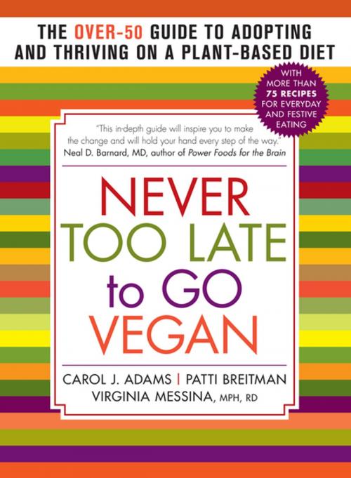 Cover of the book Never Too Late to Go Vegan by Carol J. Adams, Patti Breitman, Virginia Messina MPH, RD, The Experiment