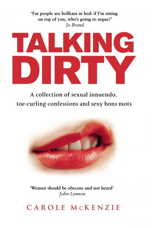 Cover of the book Talking Dirty by Carole McKenzie, Mainstream Publishing