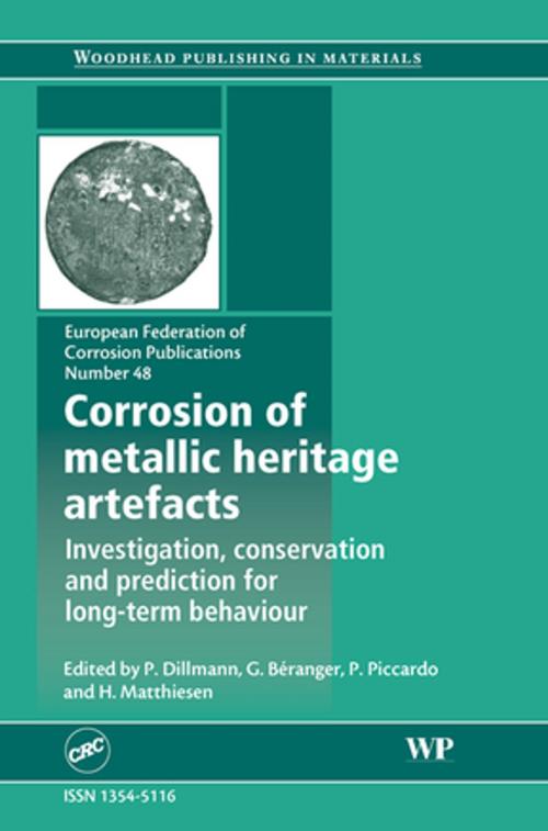 Cover of the book Corrosion of Metallic Heritage Artefacts by P Dillmann, G Beranger, P Piccardo, H Matthiessen, Elsevier Science