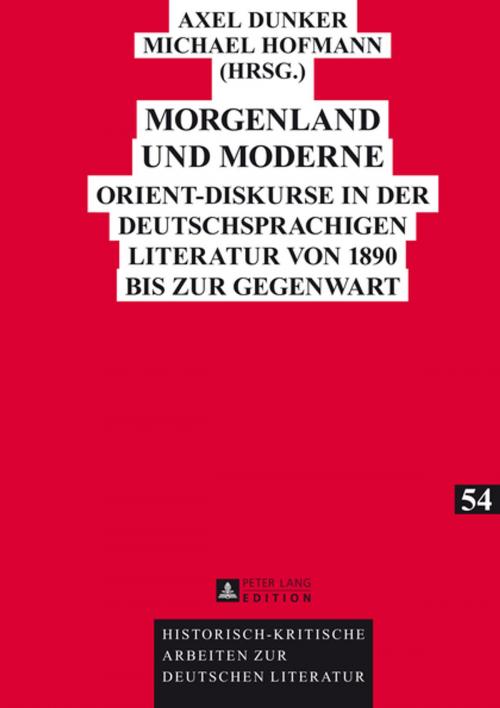 Cover of the book Morgenland und Moderne by , Peter Lang