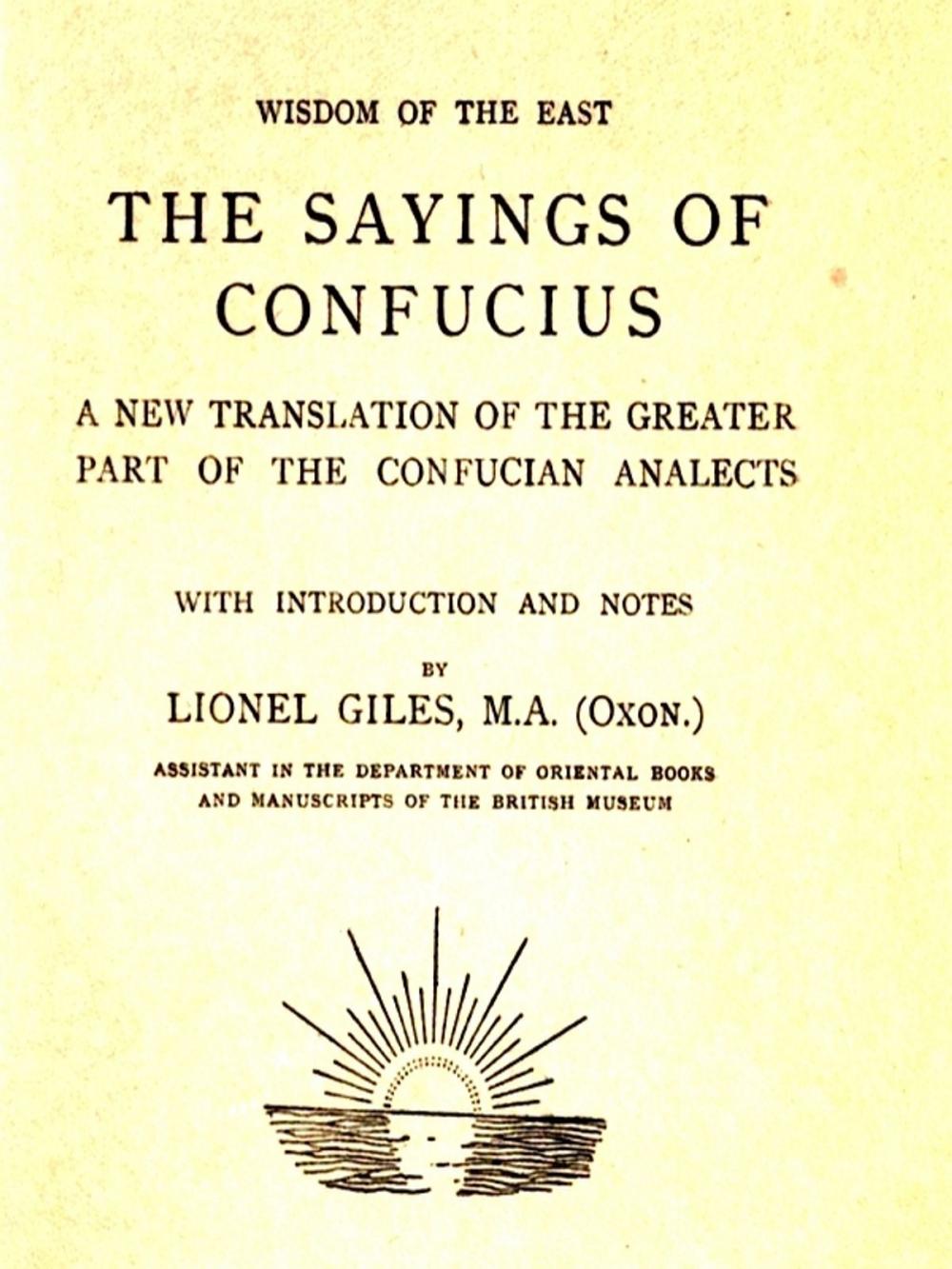 Big bigCover of The Sayings of Confucius