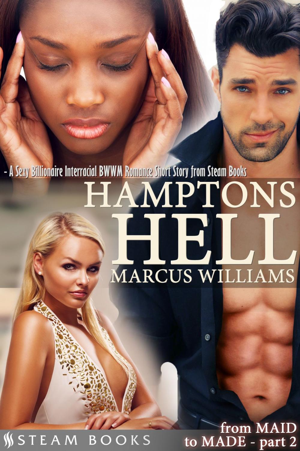 Big bigCover of Hamptons Hell - A Sexy Billionaire Interracial BWWM Romance Short Story from Steam Books