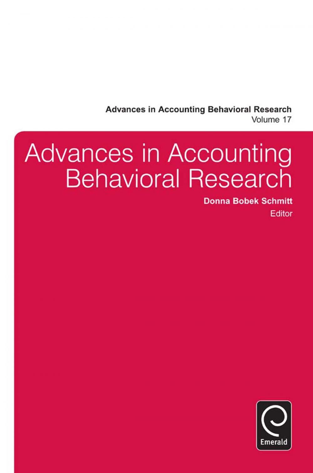 Big bigCover of Advances in Accounting Behavioral Research