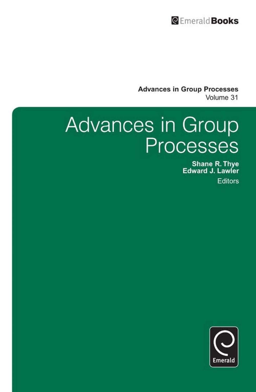 Big bigCover of Advances in Group Processes