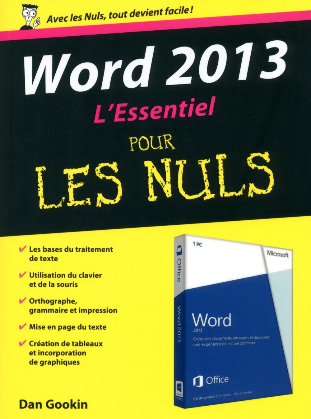 Big bigCover of Word 2013 Essentiel pour les Nuls