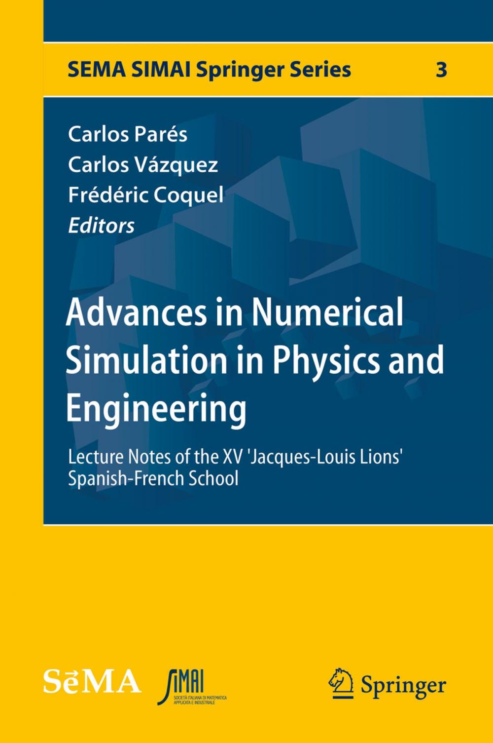 Big bigCover of Advances in Numerical Simulation in Physics and Engineering