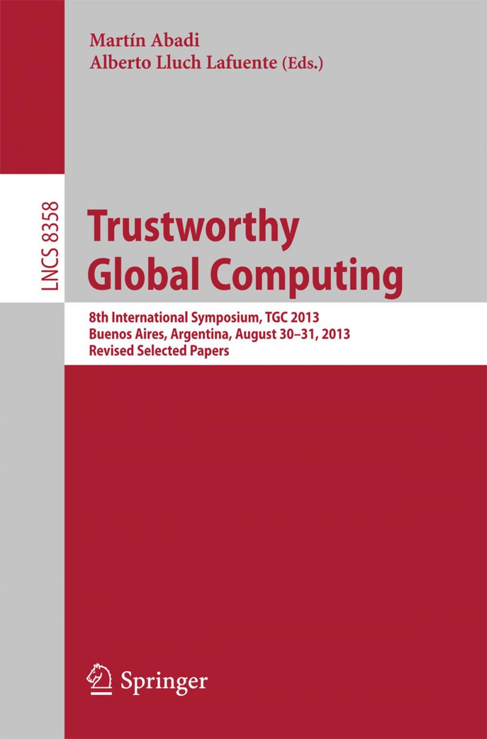 Big bigCover of Trustworthy Global Computing