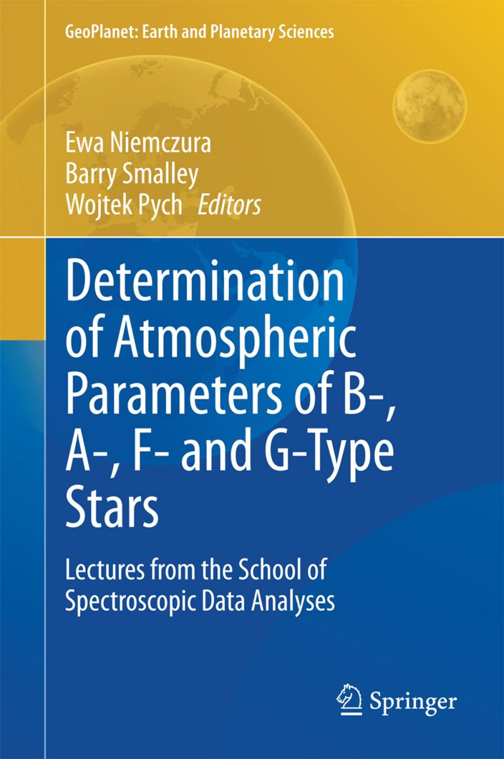Big bigCover of Determination of Atmospheric Parameters of B-, A-, F- and G-Type Stars