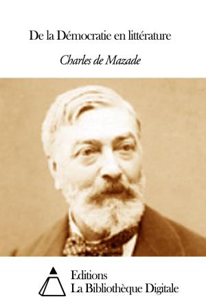 Book cover of De la Démocratie en littérature