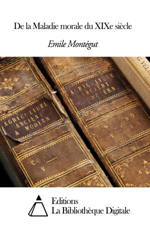 Cover of the book De la Maladie morale du XIXe siècle by William Shakespeare