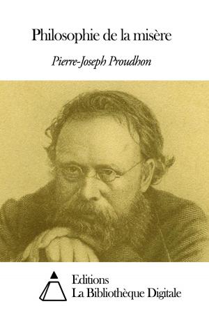 Book cover of Philosophie de la misère
