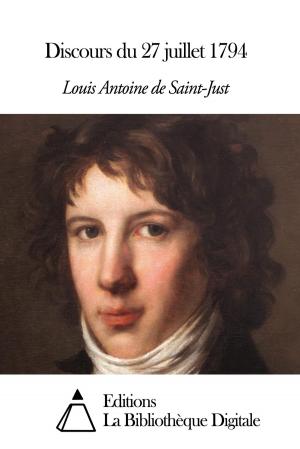 Cover of the book Discours du 27 juillet 1794 by José-Maria de Heredia