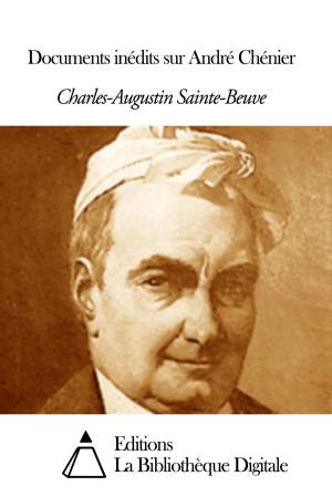 Cover of the book Documents inédits sur André Chénier by Frédéric Bastiat