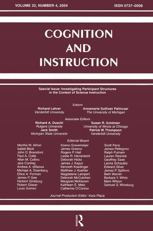 Cover of the book Investigating Participant Structures in the Context of Science Instruction by Rebecca Bunting