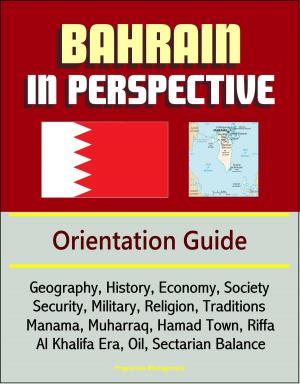 Cover of the book Bahrain in Perspective: Orientation Guide: Geography, History, Economy, Society, Security, Military, Religion, Traditions, Manama, Muharraq, Hamad Town, Riffa, Al Khalifa Era, Oil, Sectarian Balance by Progressive Management