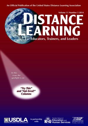 Cover of the book Distance Learning Journal Issue by Timothy Reagan