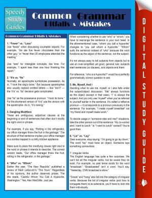 bigCover of the book Common Grammar Pitfalls & Mistakes (Speedy Study Guides) by 