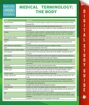 Cover of the book Medical Terminology: The Body Speedy Study Guides by Pamphlet Master