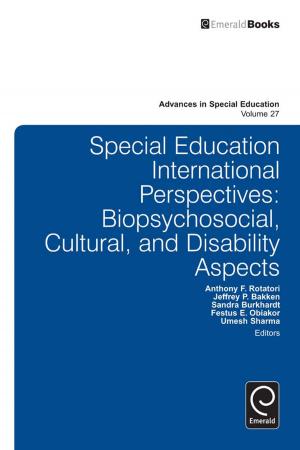 Cover of the book Special Education International Perspectives by Jeroen Huisman, Malcolm Tight