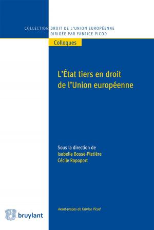 Cover of the book L'Etat tiers en droit de l'Union européenne by Jacques Vanderlinden
