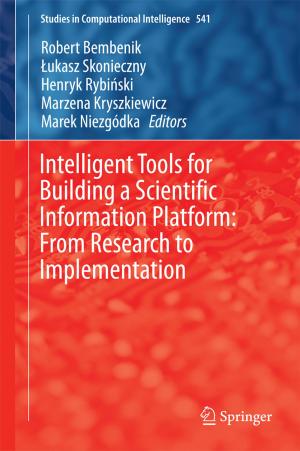 Cover of the book Intelligent Tools for Building a Scientific Information Platform: From Research to Implementation by Jordi Tura i Brugués