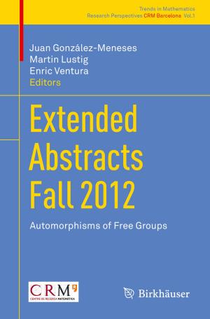 Cover of the book Extended Abstracts Fall 2012 by Clara Guglieri Rodríguez