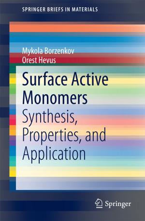 Cover of the book Surface Active Monomers by David D. Schwartz, Marni E. Axelrad