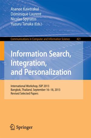 Cover of the book Information Search, Integration, and Personalization by Johannes Lambrechts, Saurabh Sinha