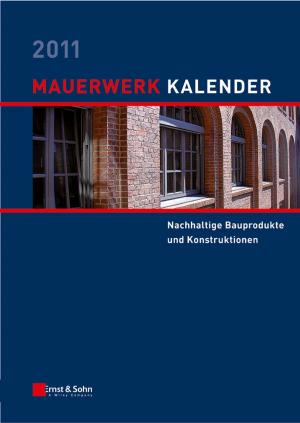 Cover of the book Mauerwerk Kalender 2011 by 