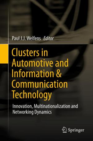 Cover of the book Clusters in Automotive and Information & Communication Technology by C. Andre, M. Spehl-Robberecht, F.-E. Avni, F. Brunelle, L. Cadier, J.-Y. Cohen, A. Couture, P. Devred, M. Dewald, D. Eurin, J.-L. Ferran, L. Garel, G. Lalande, D. Lallemand, B. Le Bihan, P. Le Dosseur, J. Leclere, J.-P. Montagne, S. Neuenschwander, D. Pariente, J. Poncin
