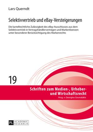Cover of the book Selektivvertrieb und eBay-Versteigerungen by Yuan Gao