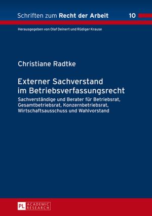 Cover of the book Externer Sachverstand im Betriebsverfassungsrecht by Daniela Loy