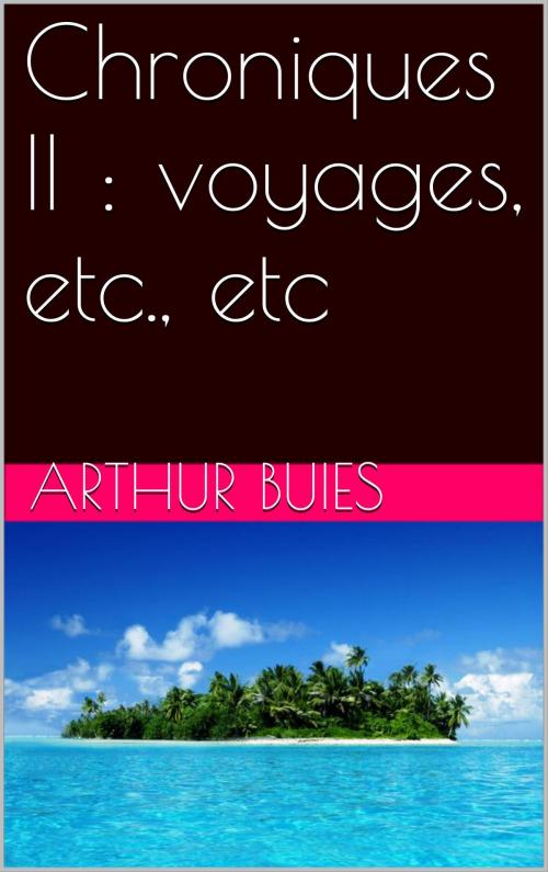 Cover of the book Chroniques II : voyages, etc., etc by ARTHUR BUIES, NA