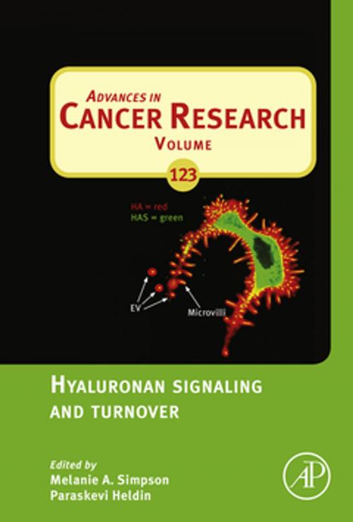 Cover of the book Hyaluronan Signaling and Turnover by Melanie Simpson, Paraskevi Heldin, Elsevier Science