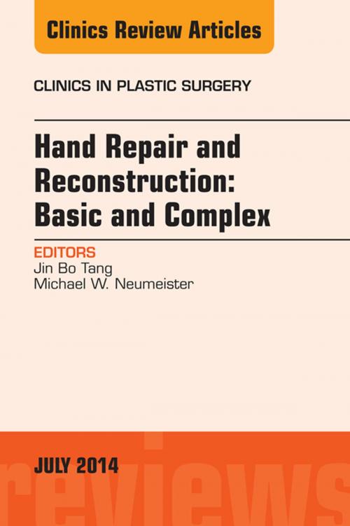 Cover of the book Hand Repair and Reconstruction: Basic and Complex, An Issue of Clinics in Plastic Surgery, by Jin Bo Tang, Elsevier Health Sciences