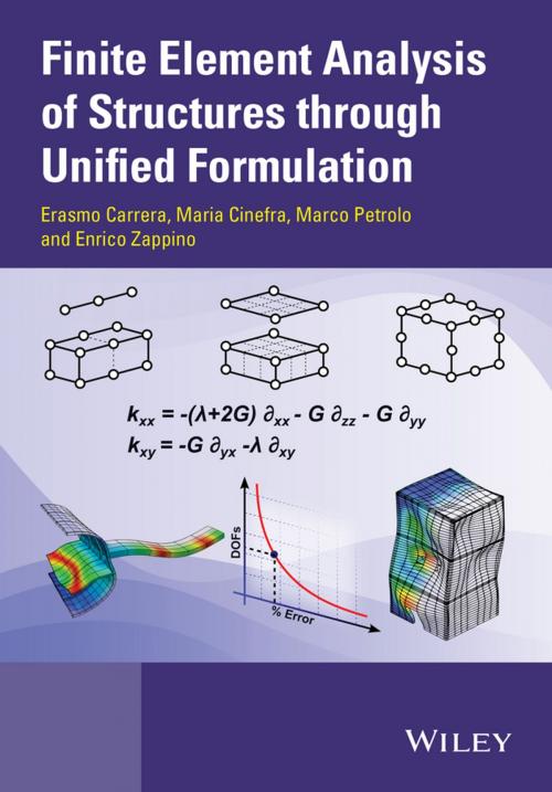 Cover of the book Finite Element Analysis of Structures through Unified Formulation by Erasmo Carrera, Maria Cinefra, Marco Petrolo, Enrico Zappino, Wiley
