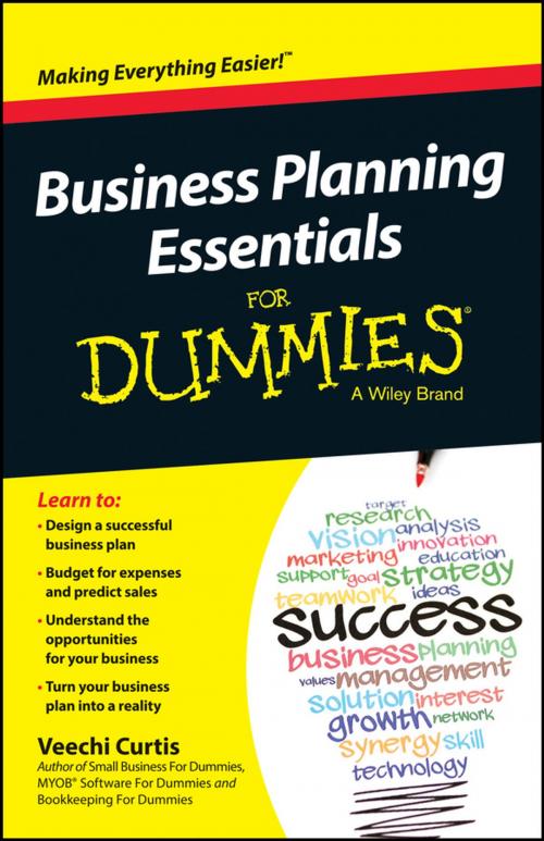 Cover of the book Business Planning Essentials For Dummies by Veechi Curtis, Wiley