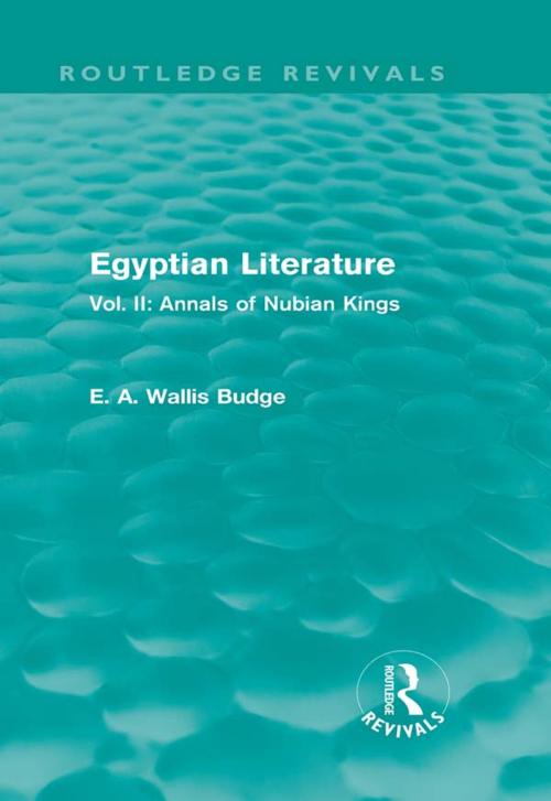 Cover of the book Egyptian Literature (Routledge Revivals) by E.A. Wallis Budge, Taylor and Francis