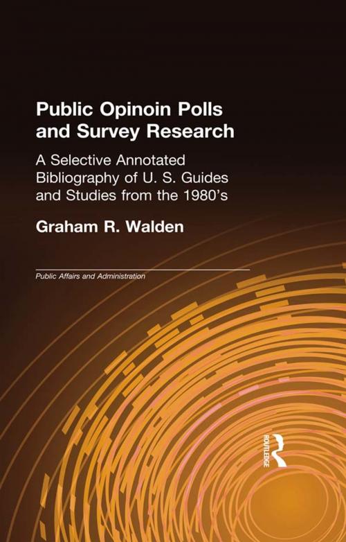 Cover of the book Public Opinion Polls and Survey Research by Graham R. Walden, Taylor and Francis