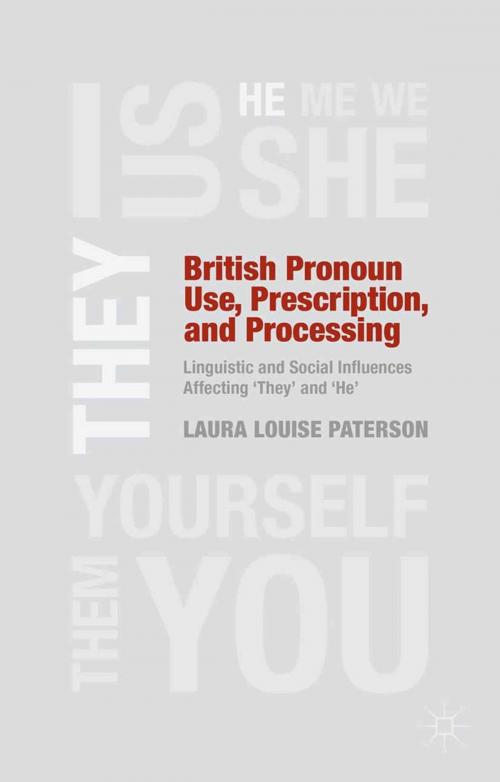 Cover of the book British Pronoun Use, Prescription, and Processing by L. Paterson, Palgrave Macmillan UK