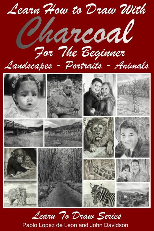 Cover of the book Learn How to Draw with Charcoal For The Beginner: Landscapes – Portraits - Animals by Paolo Lopez de Leon, John Davidson, JD-Biz Corp Publishing