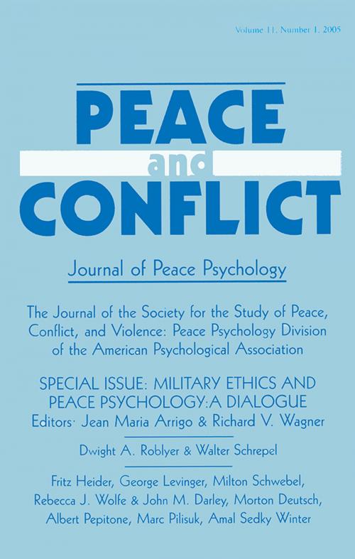 Cover of the book Military Ethics and Peace Psychology by , Taylor and Francis