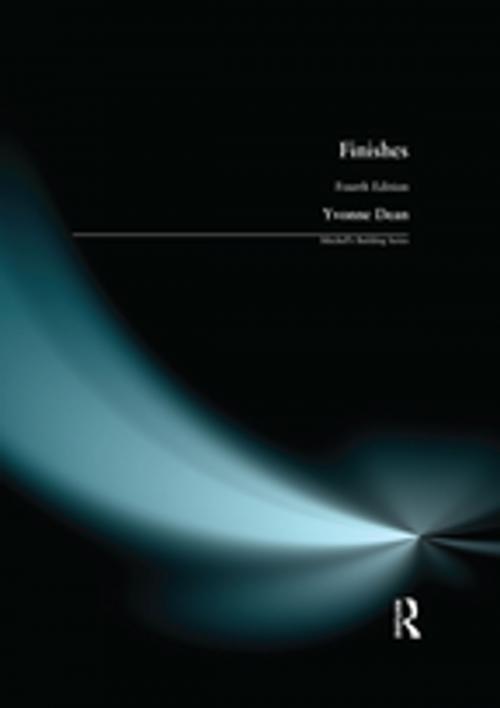 Cover of the book Finishes by Alan Everett, Yvonne Dean, CRC Press