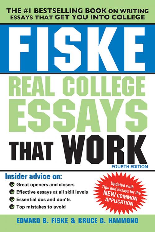 Cover of the book Fiske Real College Essays That Work by Edward Fiske, Bruce Hammond, Sourcebooks